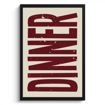 Poster met lijst - Eten - Decoratie - Rood - Vintage
