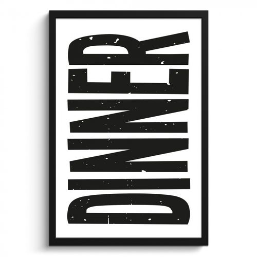 Poster met lijst - Zwart - Decoratie - Vintage - Eten