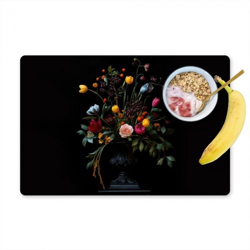 Placemat vinyl - Klassiek - Vaas - Boeket - Bloemen