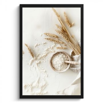 Poster met lijst - Bloem - Hout - Tarwe