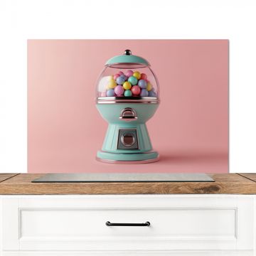 Spatscherm Aluminium - Kauwgom - Retro - Snoep - Roze