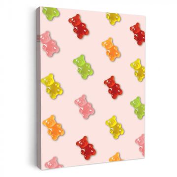 Canvas schilderij - Kleur - Snoep - Roze
