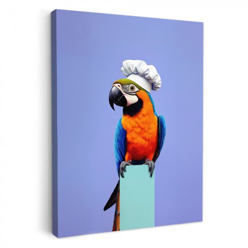 Canvas schilderij - Papegaai - Koksmuts - Vogel - Leuk