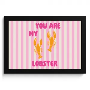 Poster met lijst - Lobster - Love - Valentijn