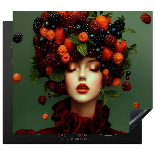 Inductie beschermer - Vrouw - Aardbeien - Frambozen - Bramen - Bessen
