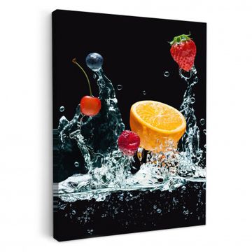 Canvas schilderij - Vruchten Watervalexplosie