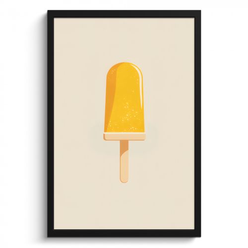 Poster met lijst - Oranje - Stokje - Waterijsje