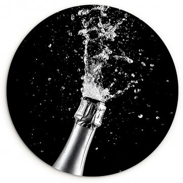 Muurcirkel - Champagne - Zwart - Spetters - Popping
