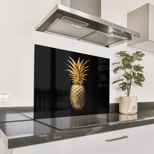 Spatscherm Aluminium - Ananas - Zwart - Goud - Luxe