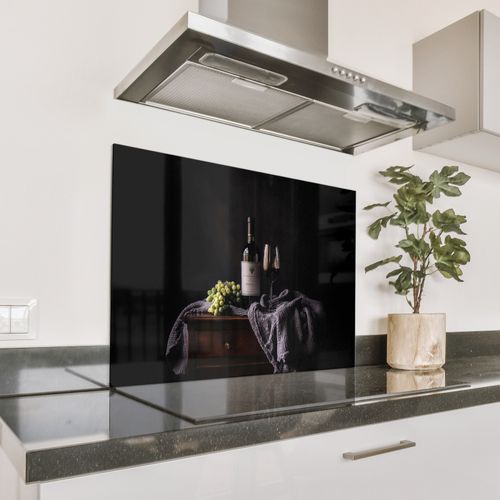 Spatscherm Aluminium - Druiven - Wijn - Rood - Tafel