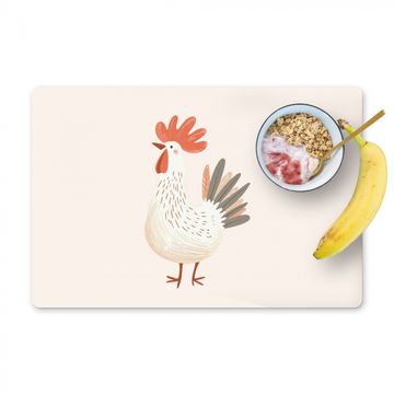 Placemat vinyl - Kip - Boerderij - Dieren