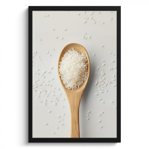 Poster met lijst - Hout - Lepel - Rijst
