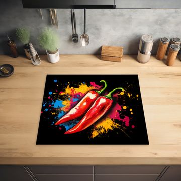 Inductie beschermer - Peper - Graffiti - Verf - Abstract - Modern - Kleurrijk
