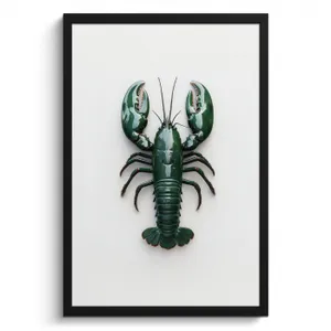 Poster met lijst - Kreeft - Glossier - Groen - Wit