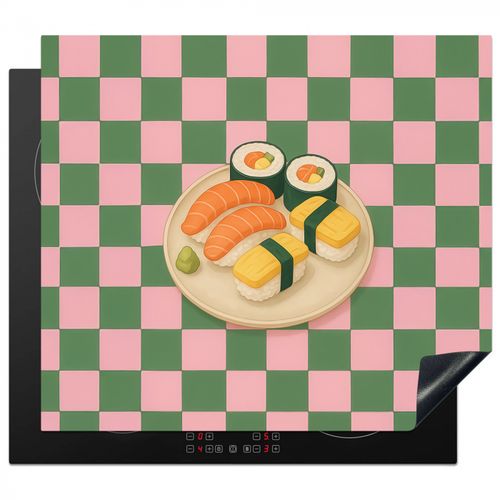 Inductie beschermer - Sushi - Bord - Geblokt - Groen