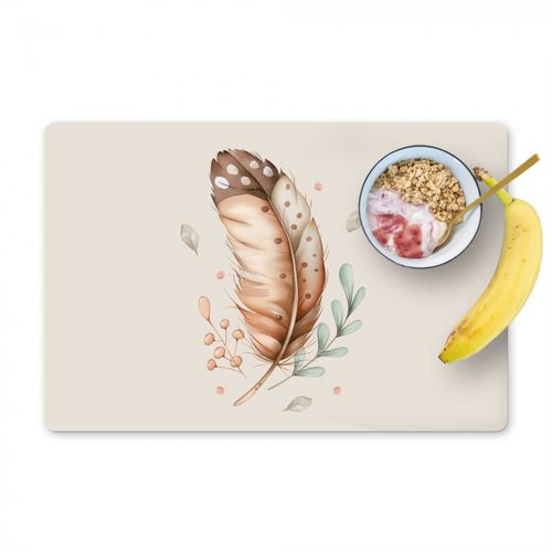 Placemat vinyl - Veer - Bohemian - Boho - Pastel kleuren