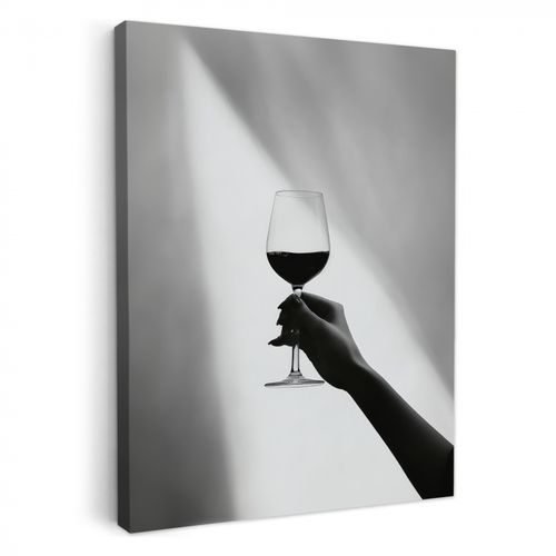 Canvas schilderij - Lichtinval - Wijn - Rood - Glas