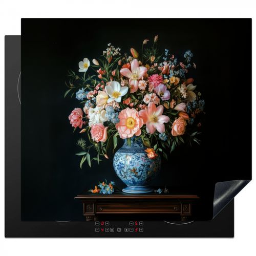 Inductie beschermer - Roze - Bloemen - Vaas - Kleuren