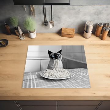 Inductie beschermer - Kat - Siamees - Zwart Wit - Schattig - Dieren