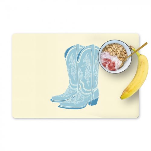 Placemat vinyl - Illustratie - Cowboylaarzen - Patroon