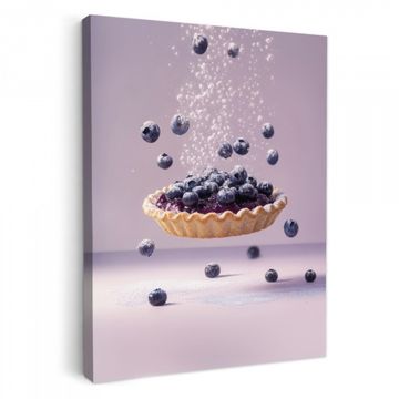 Canvas schilderij - Eten - Taart - Bessen - Blauw