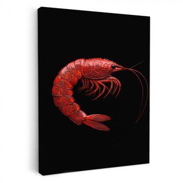 Canvas schilderij - Garnaal - Rood - Dieren