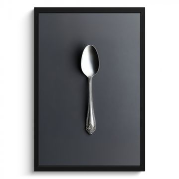 Poster met lijst - Zilver - Metaal - Lepel