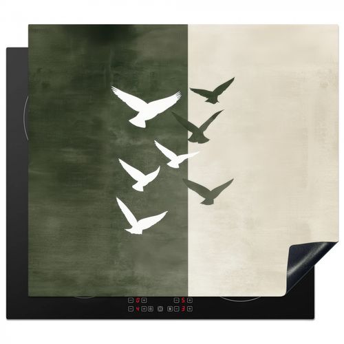 Inductie beschermer - Japandi - Vogel - Groen