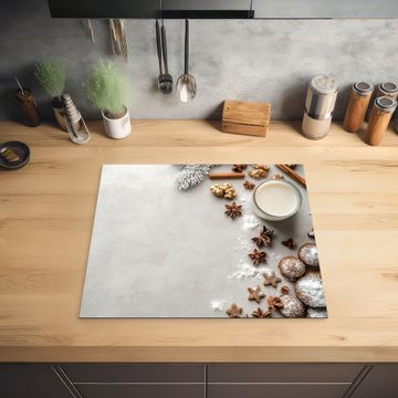 Inductie beschermer - Kruiden - Winter - Melk - Beton