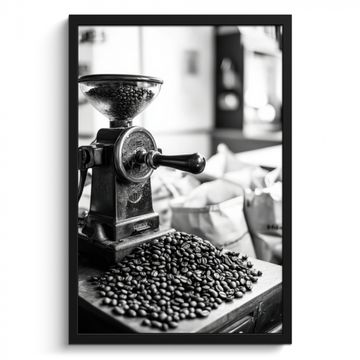 Poster met lijst - Koffiemolen - Gemalen - Vintage