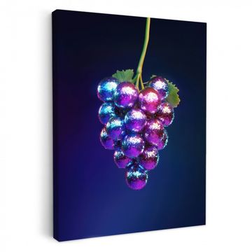 Canvas schilderij - Paars - Disco - Feest - Druif