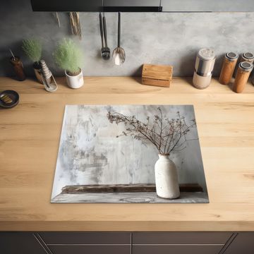 Inductie beschermer - Stillevensschets in Crème en Hout