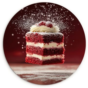 Muurcirkel - Rode - Velvet - Taart - Eten