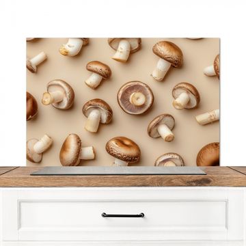 Spatscherm Aluminium - Kastanje Champignons - Beige