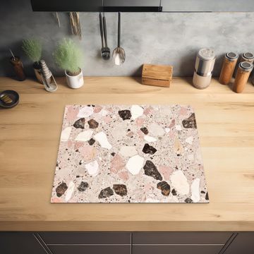 Inductie beschermer - Licht - Roze - Terrazzo - Stenen