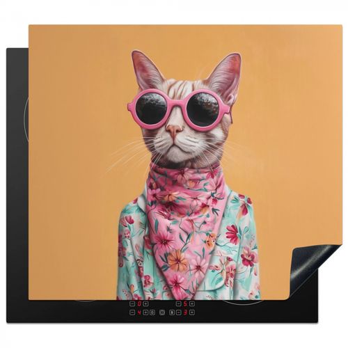 Inductie beschermer - Zonnebril - Kat - Sjaal - Bloemen
