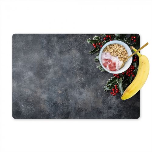 Placemat vinyl - Christmas - Takken - Winter - Rood