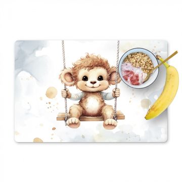 Placemat vinyl - Aap - Dier - Kinderen - Babykamer - Kinderkamer