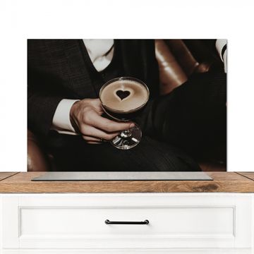 Spatscherm Aluminium - Hartje - Cocktail - Espresso Martini - Hand