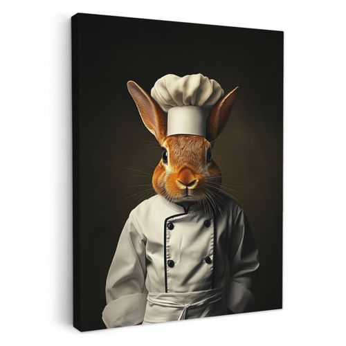 Canvas schilderij - Konijn - Kok - Dier