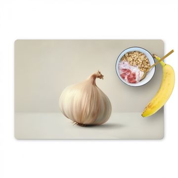 Placemat vinyl - Knoflook - Natuurlijk - Beige