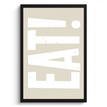 Poster met lijst - Eten - Decoratie - Beige - Wit