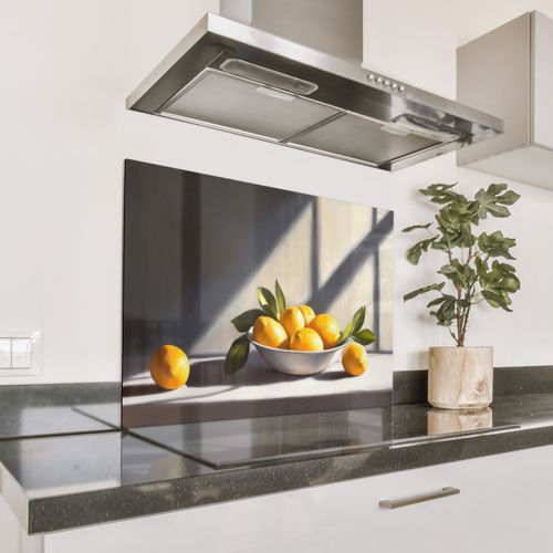 Spatscherm Aluminium - Citroenen - Stilleven - Geel