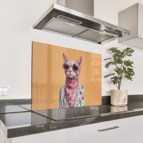 Spatscherm Aluminium - Zonnebril - Kat - Sjaal - Bloemen