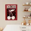 Kersen - Illustratie - Rood KitchenYeah - Keuken - Canvas middel -sfeer1