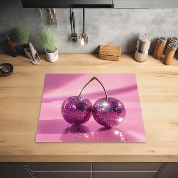Inductie beschermer - Glitter - Discobol - Roze - Kersen