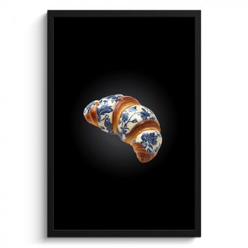 Croissant - Bloemenpatroon - Delftsblauw