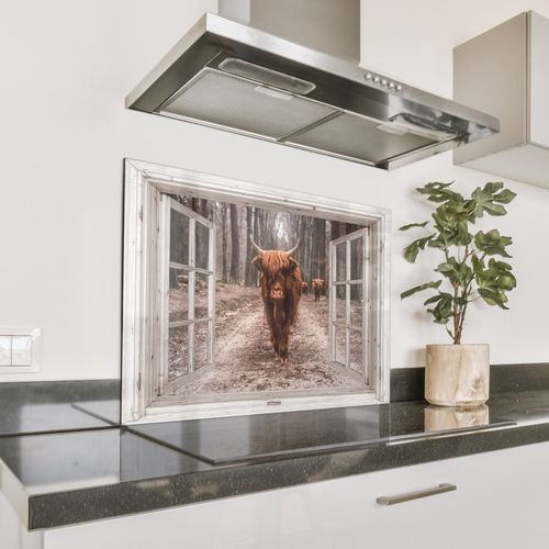 Spatscherm Aluminium - Venster op de Wildernis