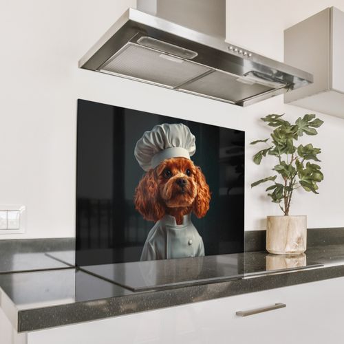 Spatscherm Aluminium - Bruin - Kok - Hondje