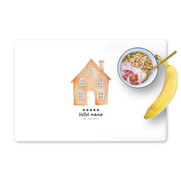 Placemat vinyl - Oranje - Huisje - Quote - Hotel